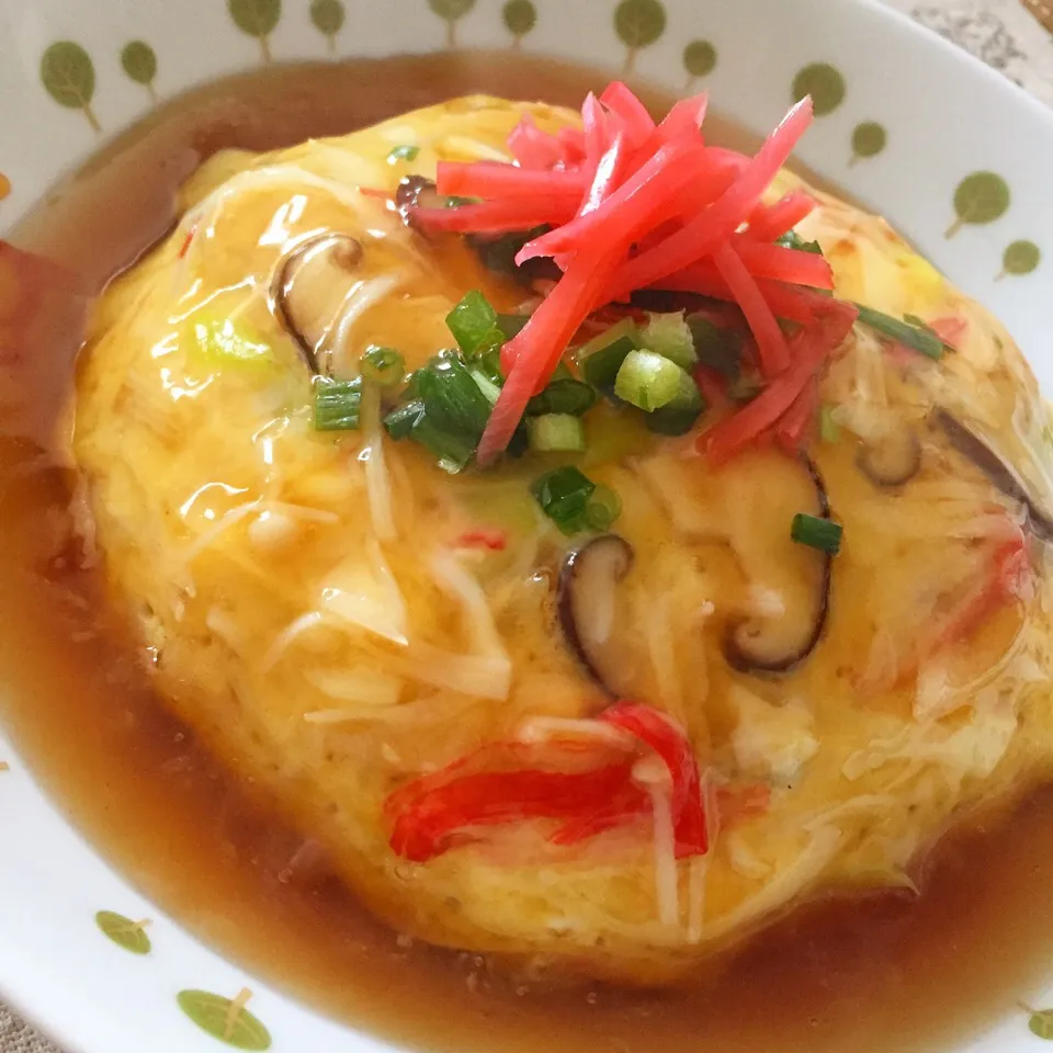 カニカマで天津飯|カウンター嬢さん