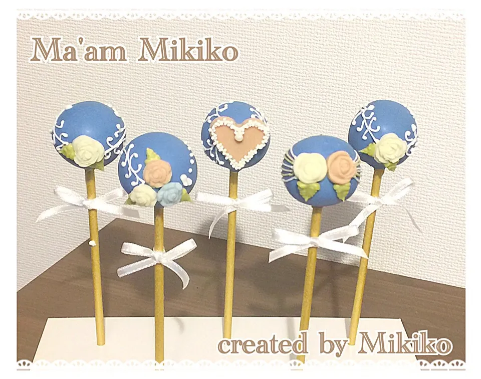 Wedgwood cake pops|マダァムMikikoさん