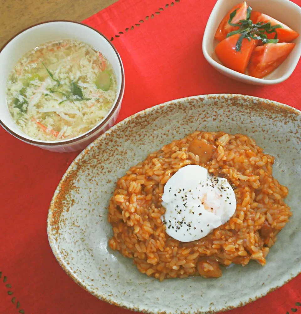 Snapdishの料理写真:ドラマ侠飯～おとこめし～の塩辛カレーリゾット|makikoさん