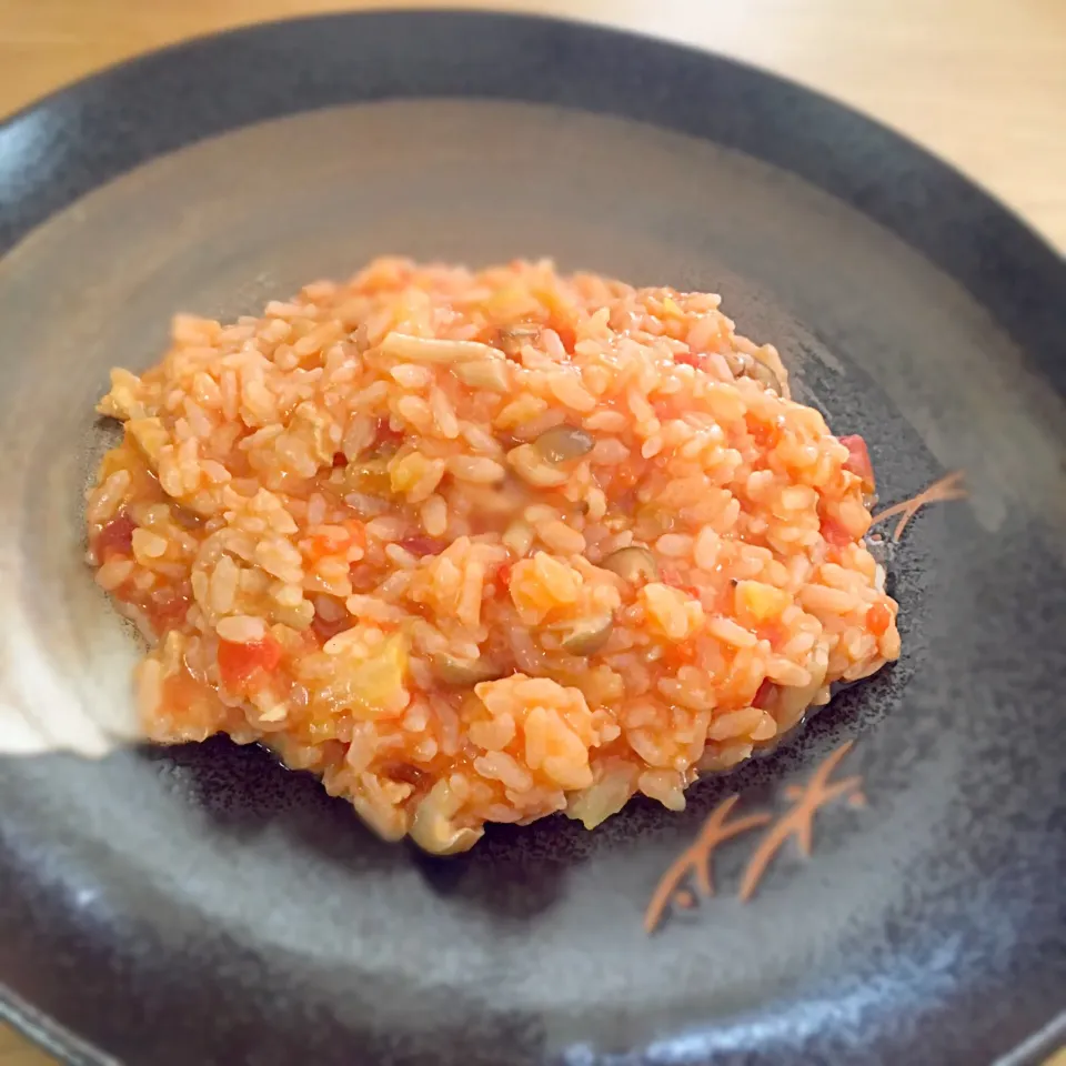 余りご飯でトマトリゾット風ランチ|ちーさん