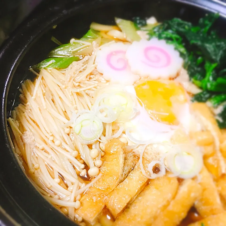 Snapdishの料理写真:シマダヤの糖質40%オフ本うどんで鍋焼きうどん（低糖質メニュー）|necoronさん