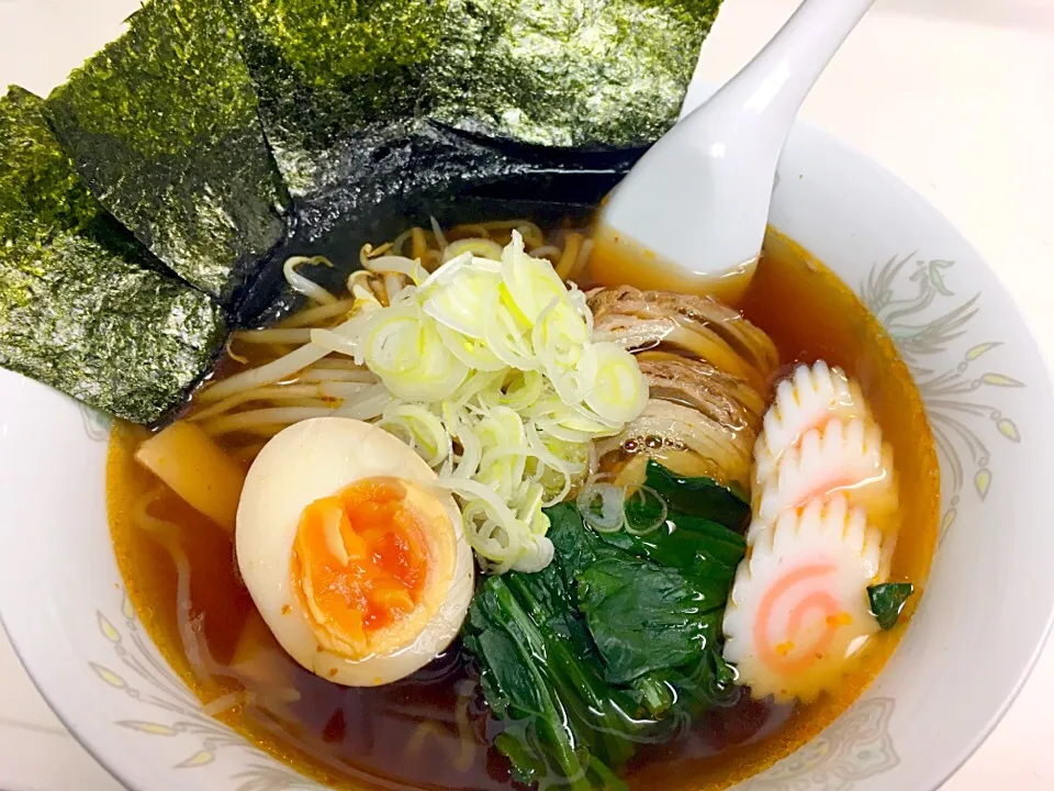 手作りスープde白滝醤油ラーメン♫|まめりんさん