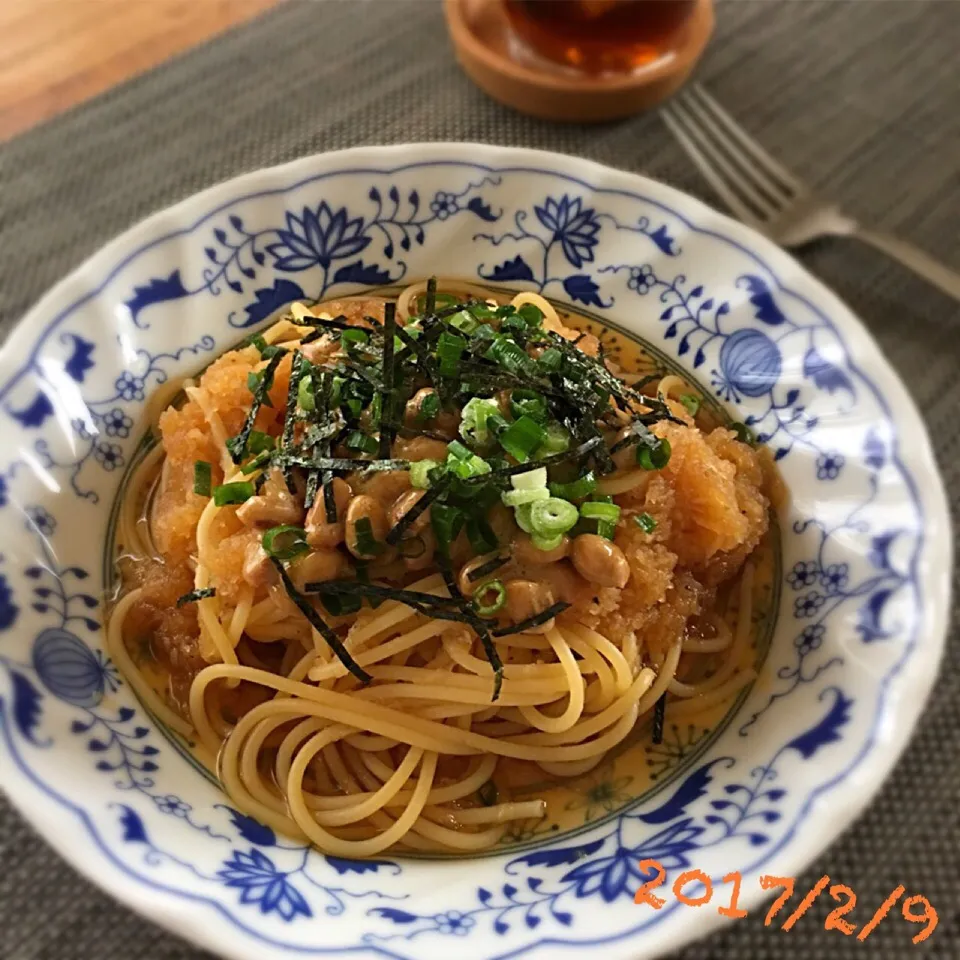 納豆と大根おろしのスパゲッティ🍝|𓇼 Ⓢ Ⓗ Ⓘ Ⓝ Ⓞ Ⓑ Ⓤ 𓇼さん