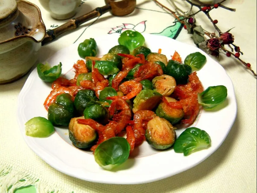 Brussels sprouts in chili oil|steven z.y.さん