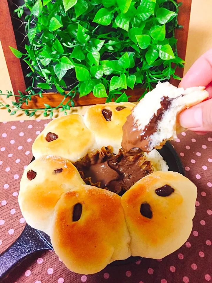 Snapdishの料理写真:チョコフォンデュパン|ネザーランドさん