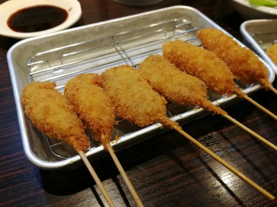 肉系串カツ盛り合わせ6本入り
・牛カツ×2 ・豚ヒレカツ×2 ・鶏もも×2|Kojiさん