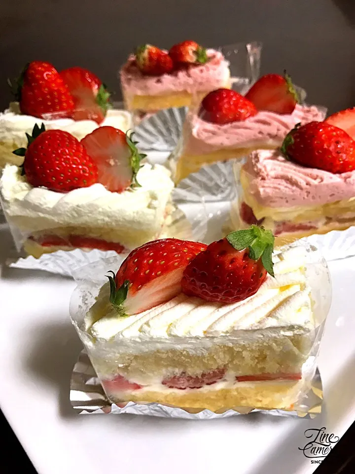 ピンクと白のモンブラン風苺🍓ショートケーキ🍰|とんちんさん