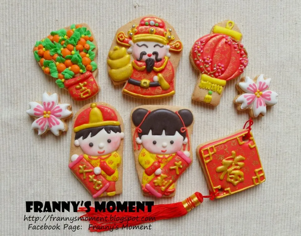 Chinese  new  year  icing  cookies|Frannyさん