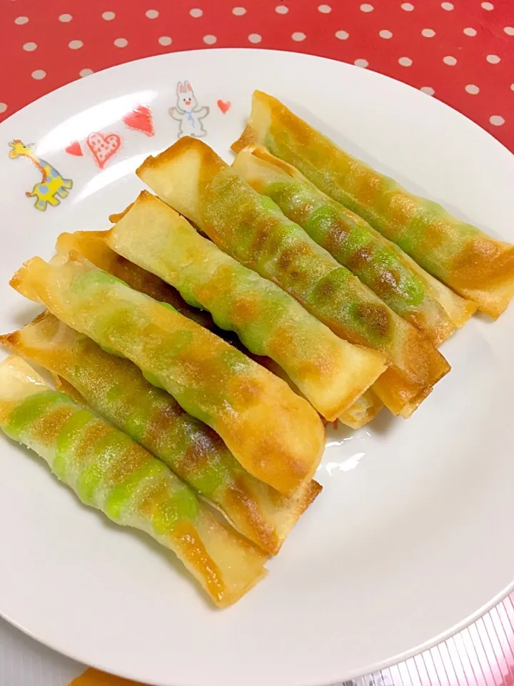 春巻きの皮で♡枝豆のカリカリ揚げ♡|ゆきりん。さん