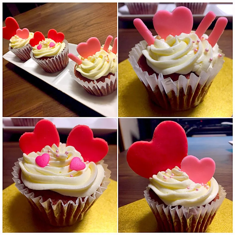 Snapdishの料理写真:Valentine cupcakes|Alma Kairanさん