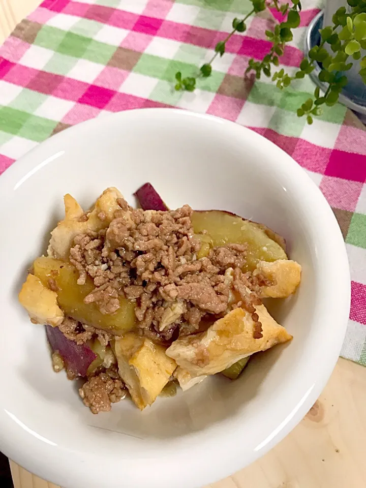 ひき肉とさつま芋・冷凍豆腐のうま煮|shourinさん