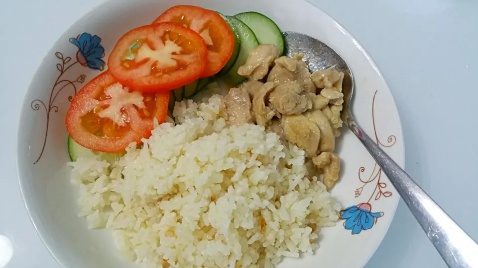 Snapdishの料理写真:Homecooked Chicken rice with boneless thigh|🌷lynnlicious🌷さん