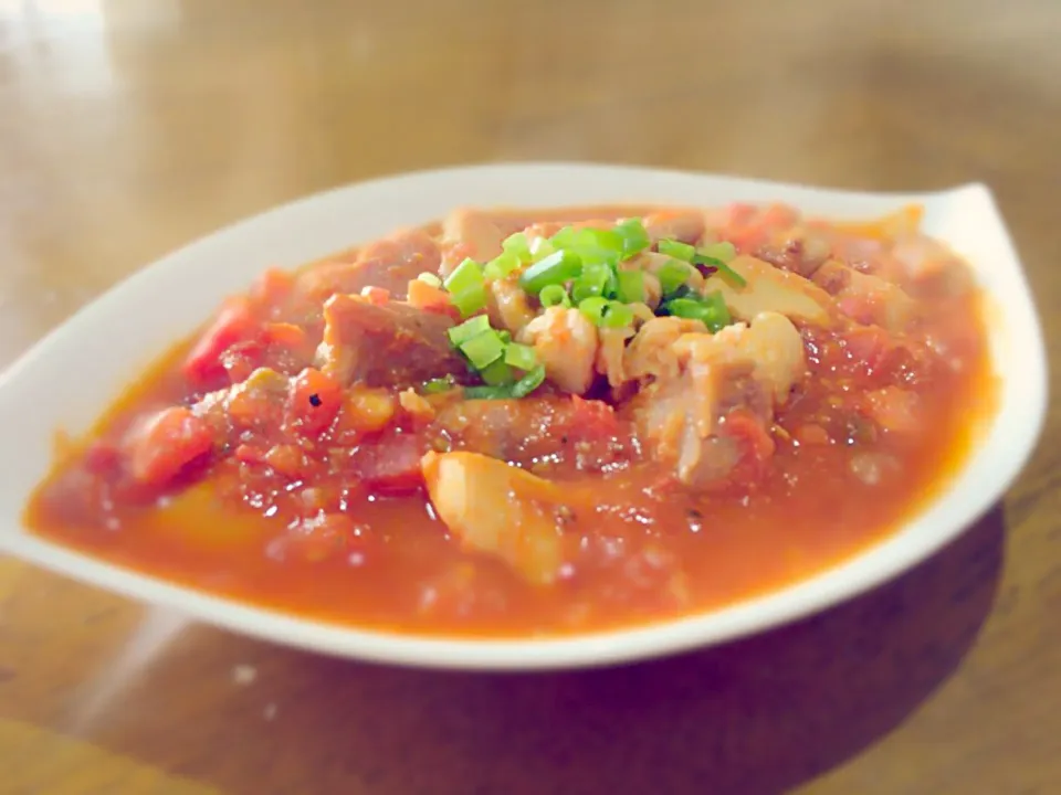 鶏もも肉のトマト煮|ゆいさん