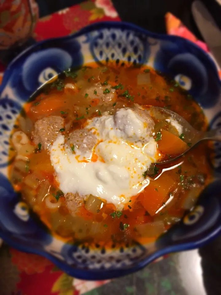 Българска супа топчета🇧🇬 Bulgarian Meatball Soup🇧🇬|aястасияさん