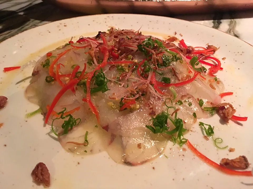 Barramundi carpaccio @ Po|Ong Sor Fernさん