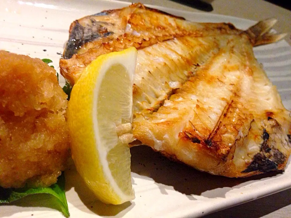 Snapdishの料理写真:赤魚の干物 ラーメン屋さんの龍と虎で！|shikaさん