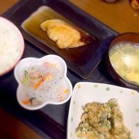 ✱ブリの照り焼き
✱胸肉の磯辺揚げ
✱中華春雨サラダ
✱卵スープ