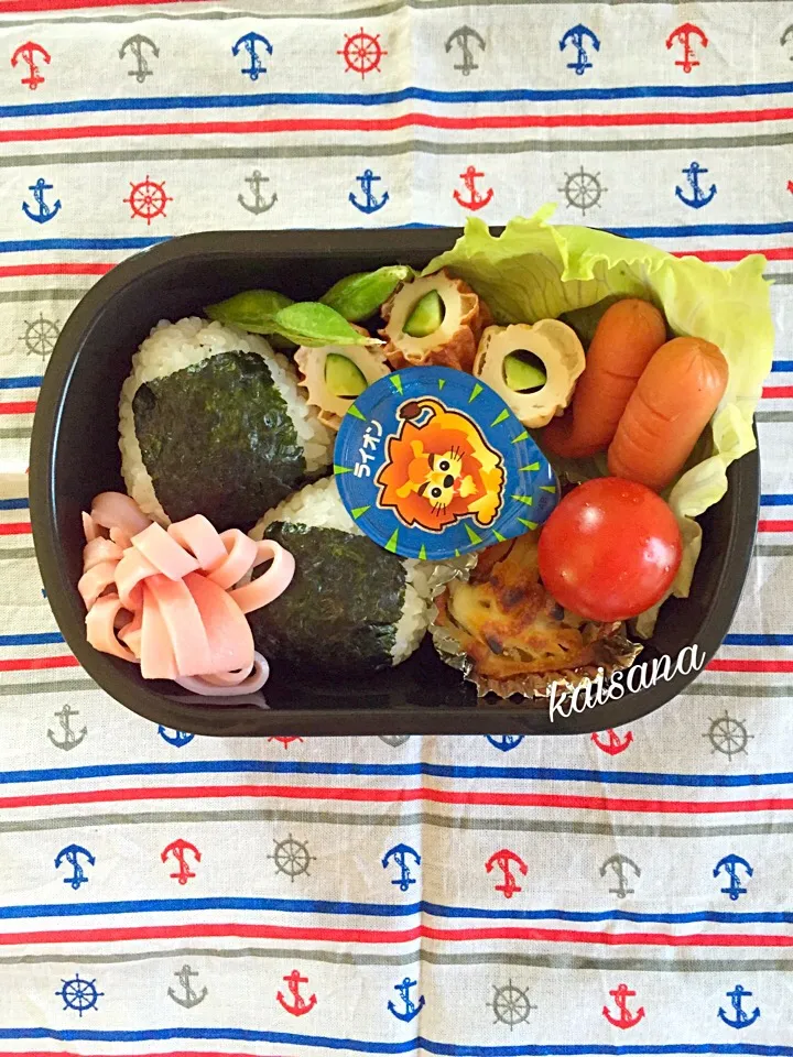 おにぎり弁当♡  2016.6.27  #幼稚園 #年少 #おにぎり|カイサナママさん