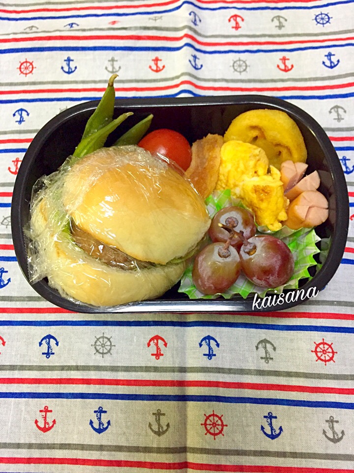 ハンバーガー弁当 16 11 28 幼稚園年少ハンバーガーディナーロールコストコ カイサナママ Snapdish スナップディッシュ Id 8zebca