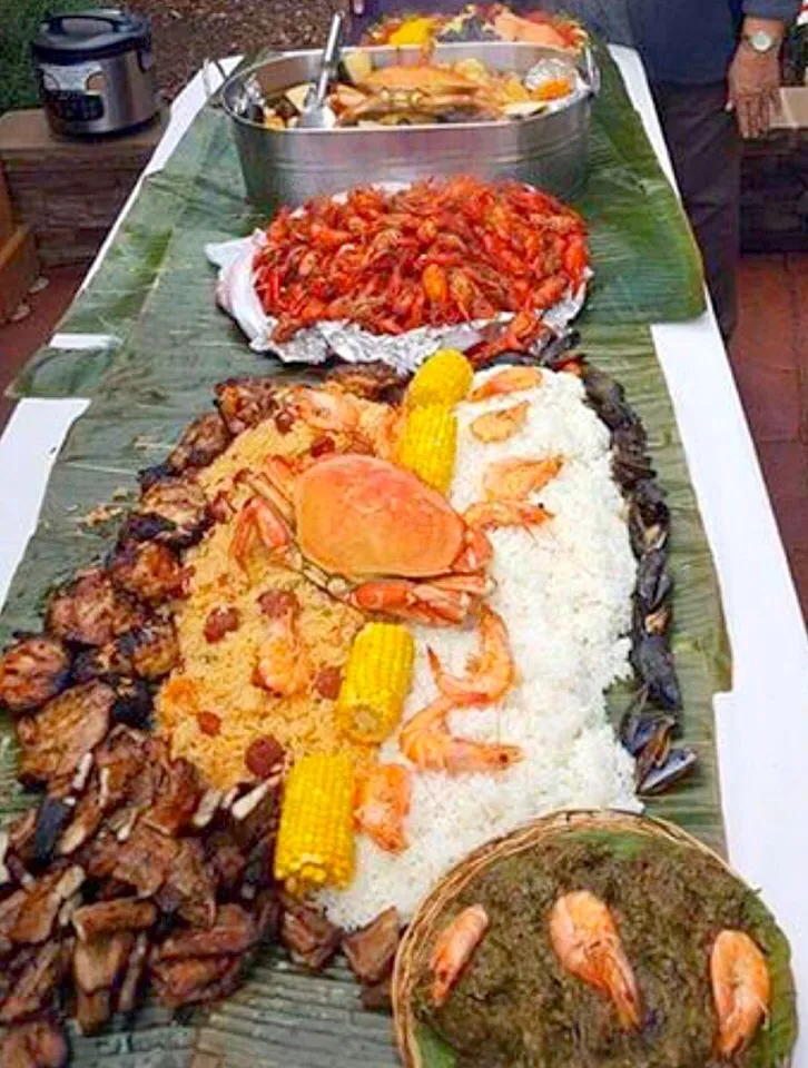 Banana leaf feast 🌴 boodle fight #boodlefight|🌺IAnneさん