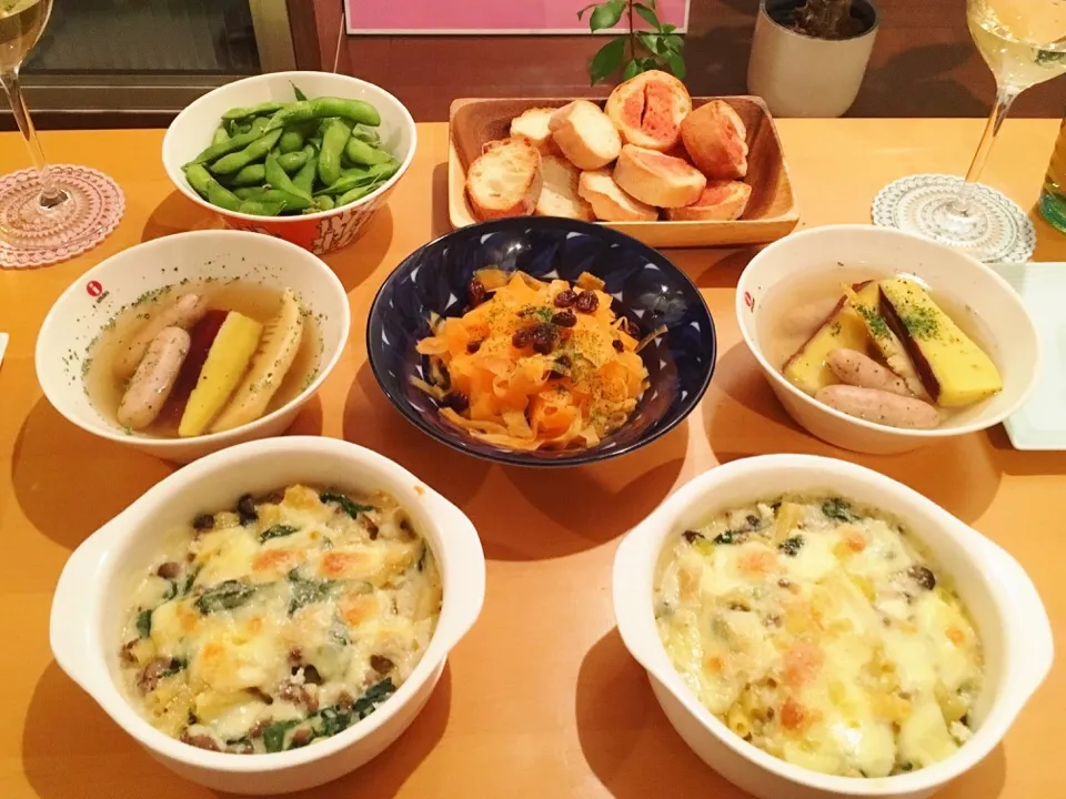 グラタンと白を囲む会🍲🥂🌛|leeさん