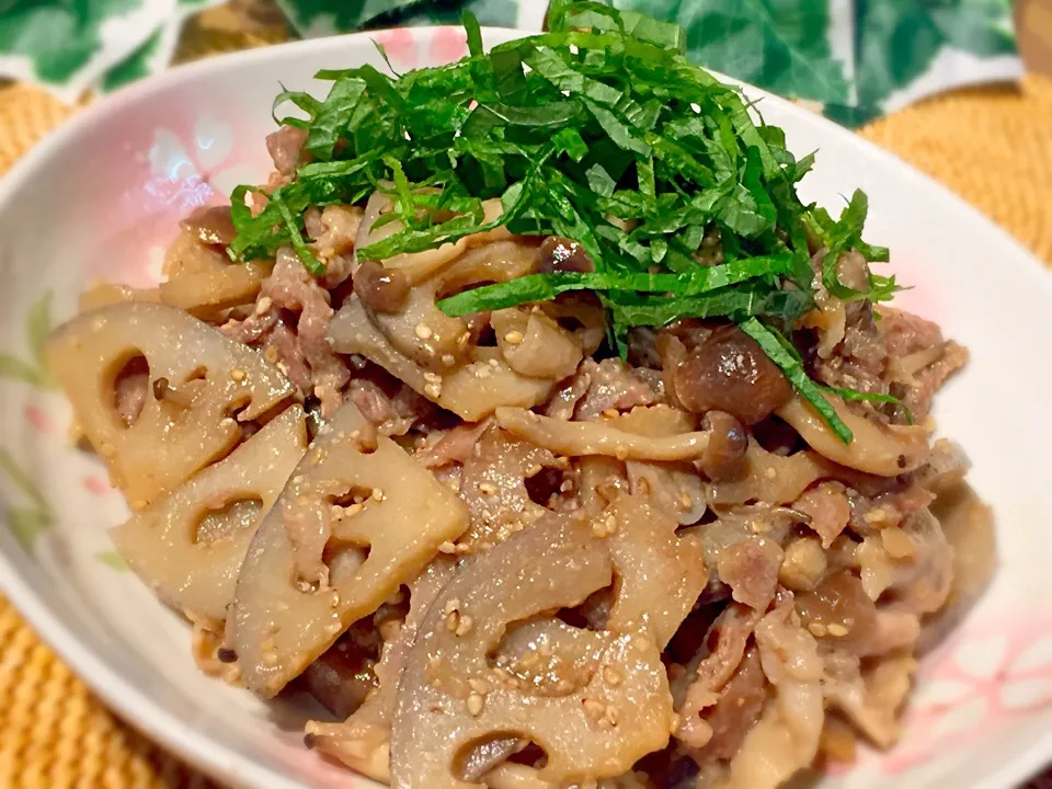 リピ♪あゆ♡の料理 豚小間肉とれんこんの味噌きんぴら♪|あゆさん