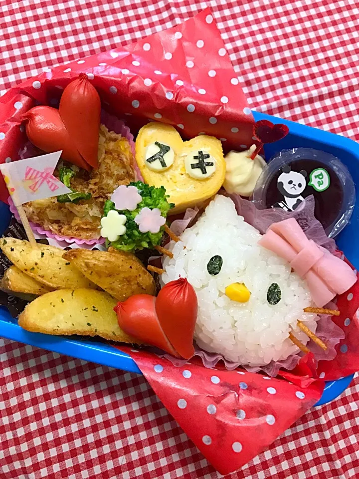 バレンタイン♡キティちゃん弁当♡|かなさん