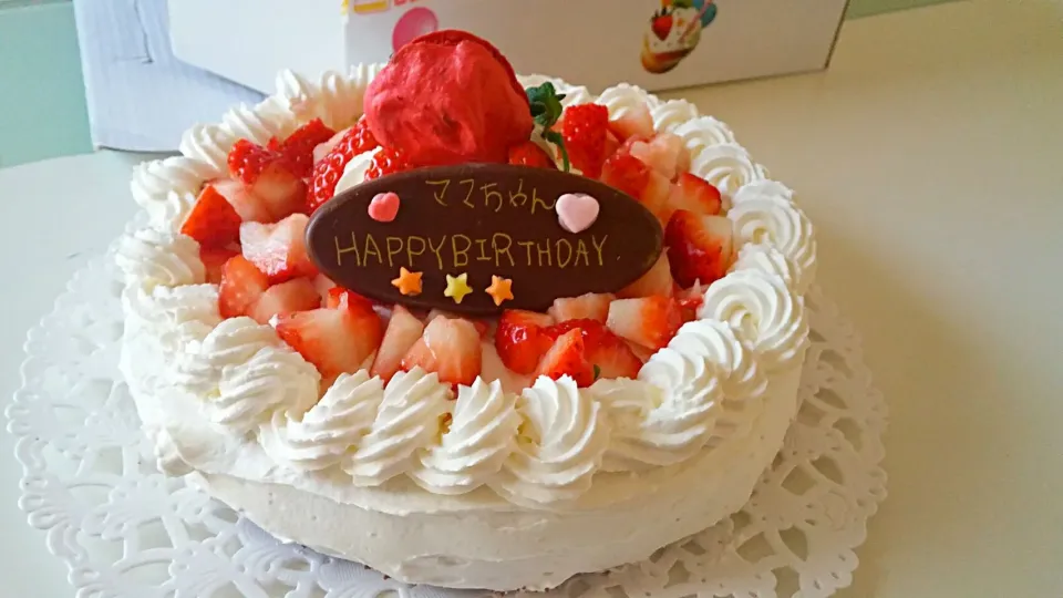 不器用ですが…義母へのバースデーケーキ🎂を作りました|mky710801さん