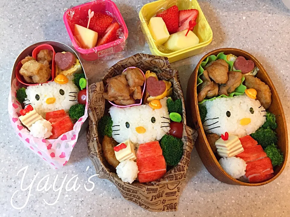 さんびきのこねこ弁当♡|yayaさん