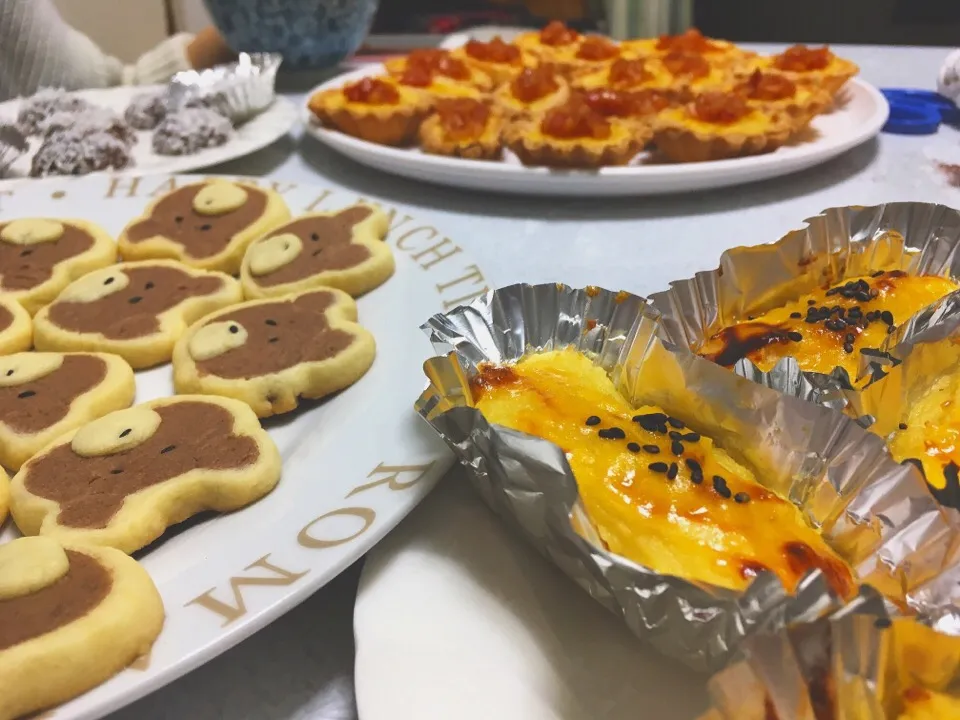 クマのクッキー🐻 オレンジトリュフ スイートポテト スイートポテトタルト バレンタイン！|ゆかさん