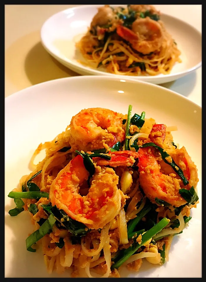 タイ風焼きそば。Pad-Thai; Thai rice noodle dish

#パッタイ#タイ料理 #Pad-Thai|toyamadaさん