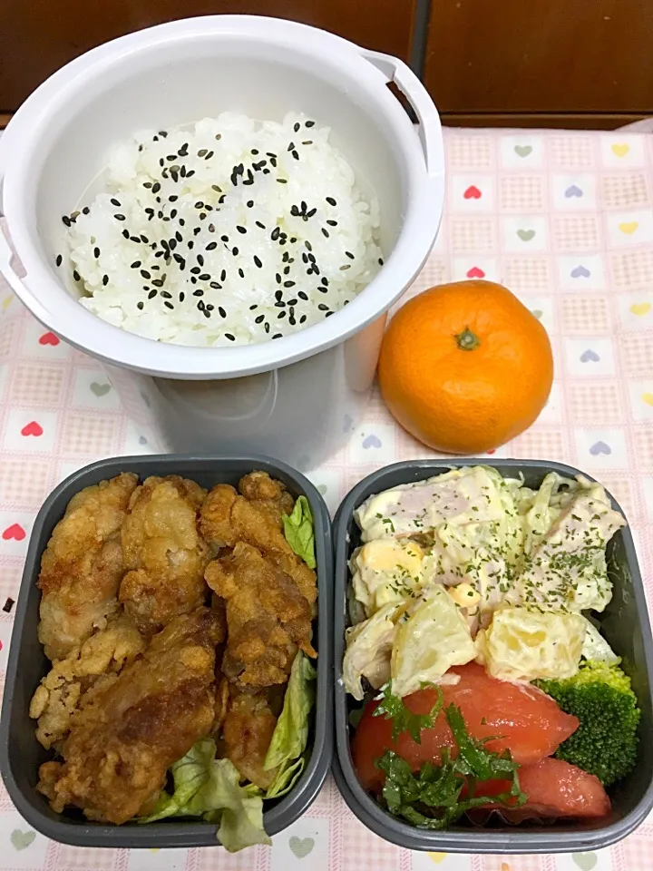 2月14日
息子弁当
唐揚げ ポテトサラダ ブロッコリー トマト みかん🍊|オリーブさん