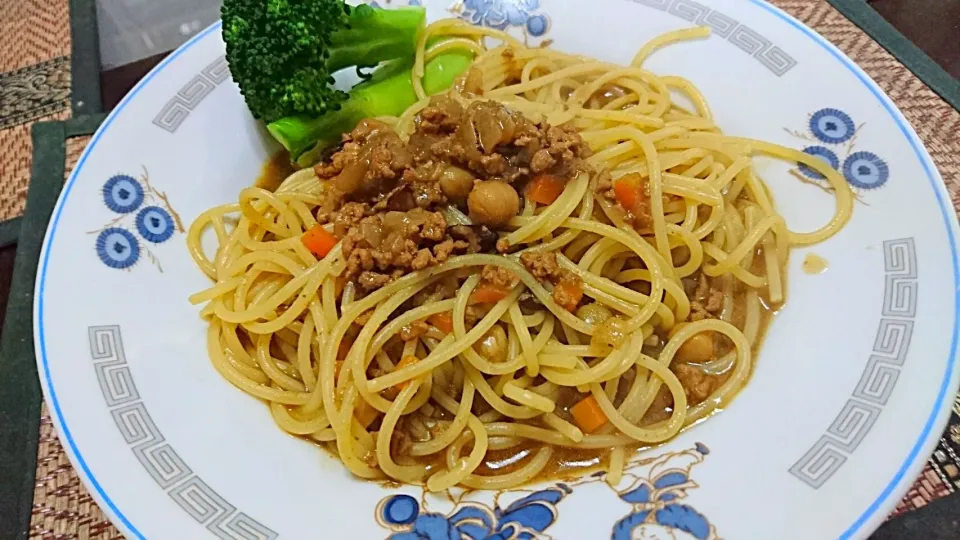 カレースパゲッティ|まぐろさん