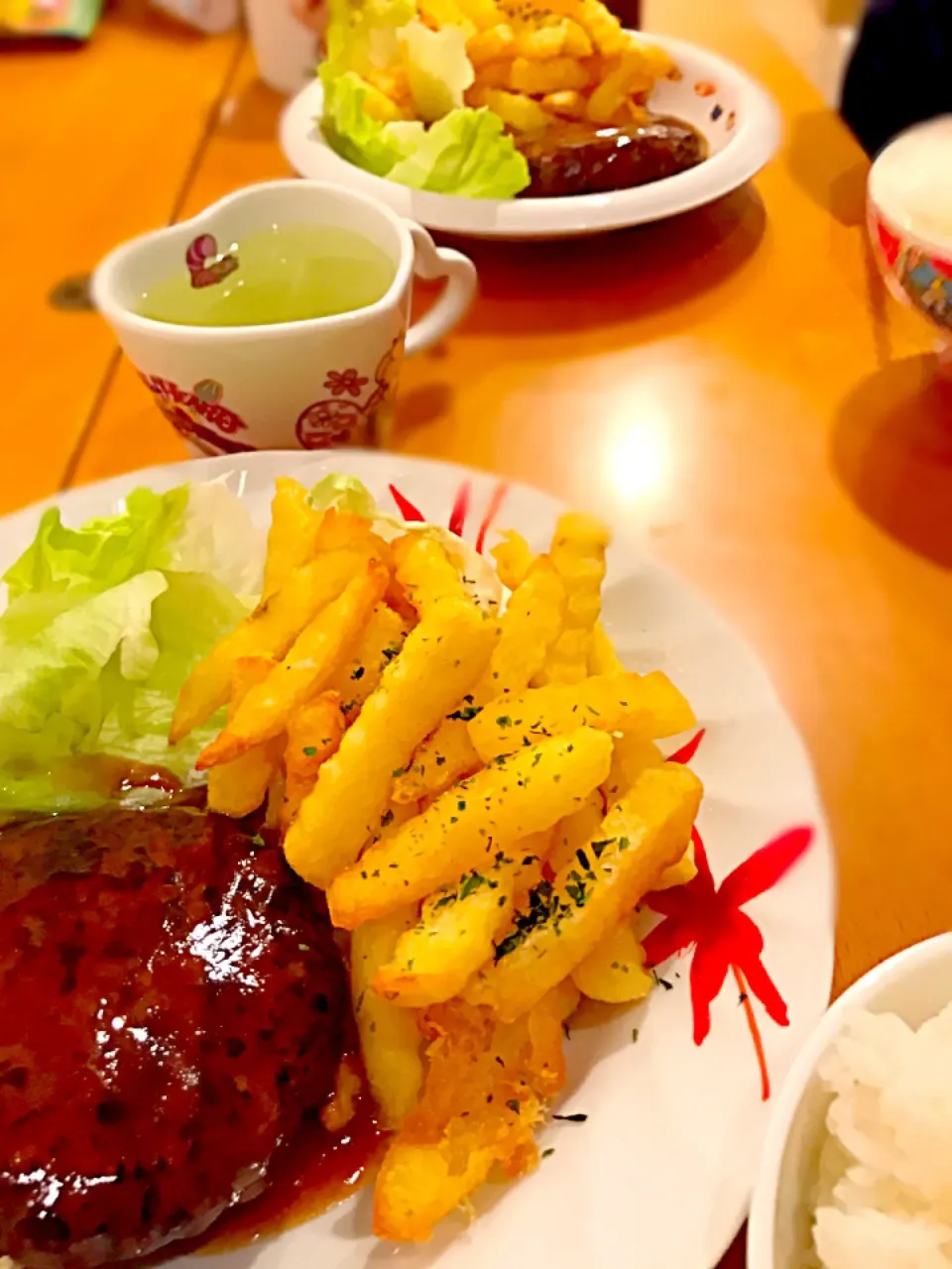 照り焼きハンバーグ🍪＆フライドポテト青海苔がけ🍟|ch＊K*∀o(^^*)♪さん