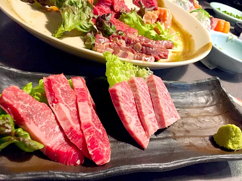 自分の店で焼肉！和牛を！山葵とピンク塩で！|shinchaaさん