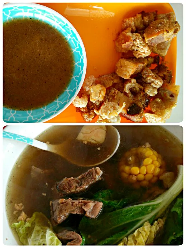 lechon kawali and bulalo lunch|lynnさん