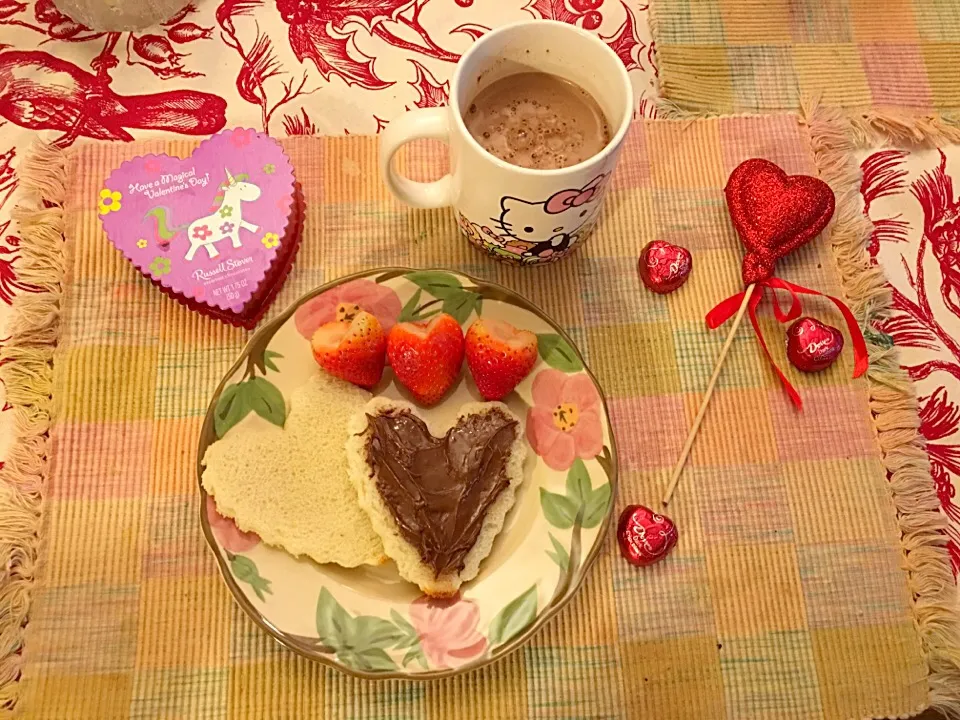 Valentines Day breakfast for my daughter|🌺IAnneさん