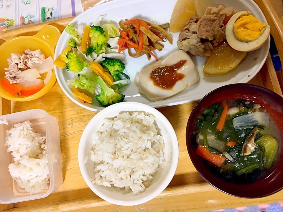 私の晩御飯&一歳の離乳食|かわちさん