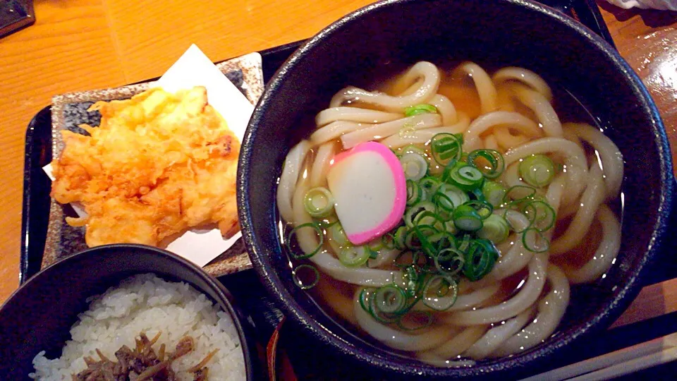 雅楽のかき揚げうどん@雅楽(飯田橋)|yoooochanさん