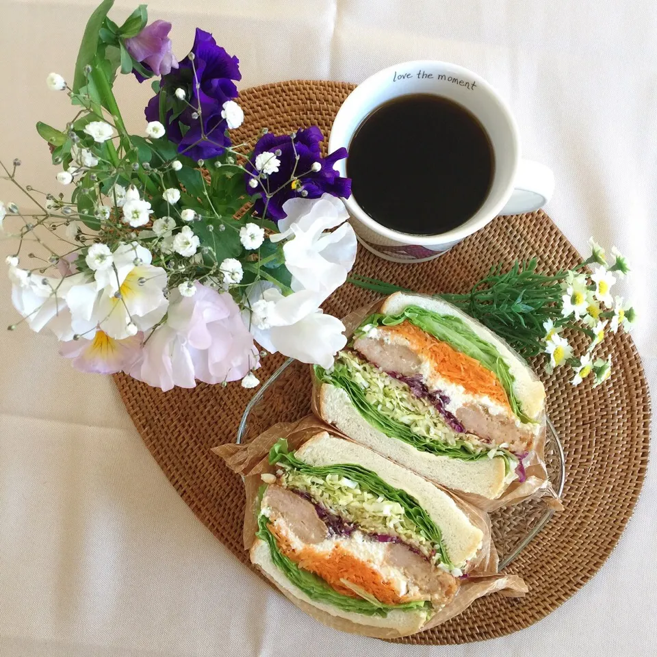 2/15❤︎照り焼きチキン&カッテージチーズ野菜たっぷりamoサンド❤︎|Makinsさん