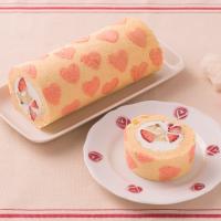 ハートのロールケーキ