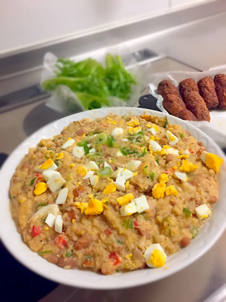 Snapdishの料理写真:virado com croquete.|モニカとマッシャドさん