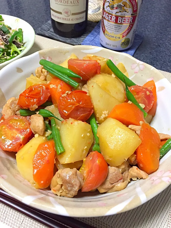 こずえ⑅◡̈*さんの料理 にんにくオイスター肉じゃが|ほっけまんさん