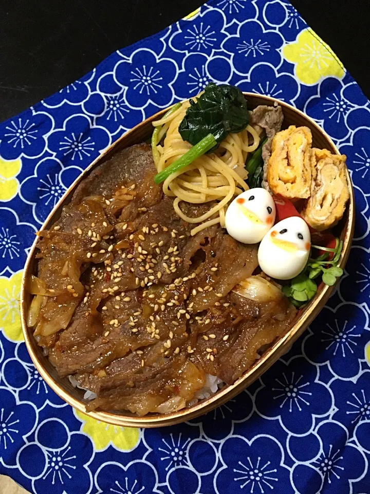 牛カルビ丼弁当|にゃおさん