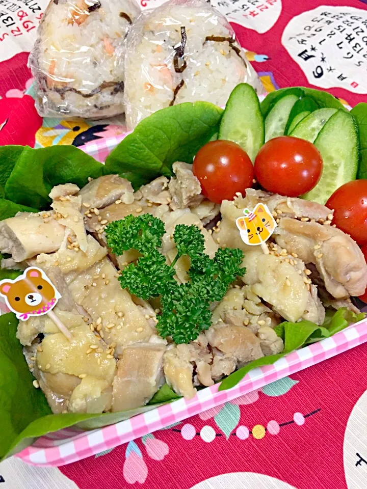 蒸し鶏のサラダ仕立て弁当|かりんかさん