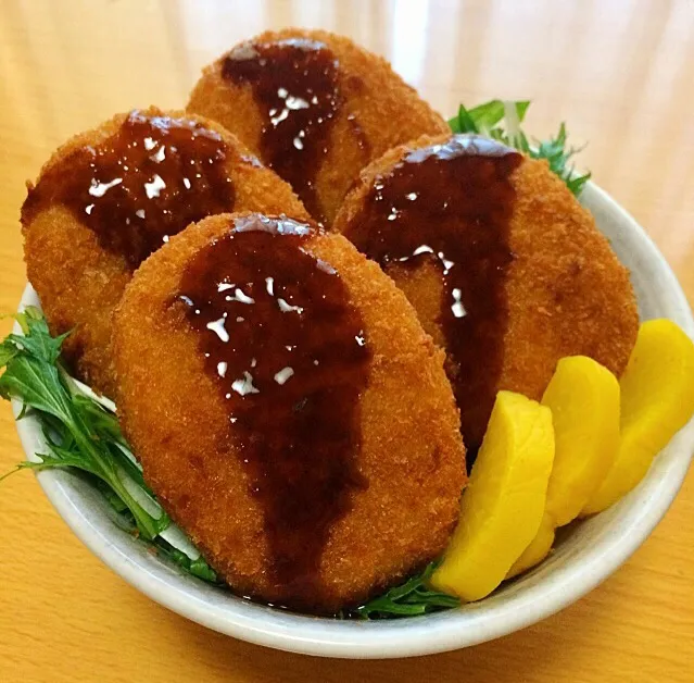 肉コロッケ丼|ガク魁‼︎男飯さん