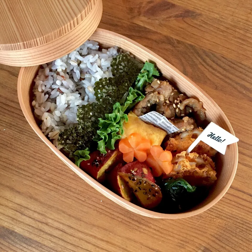 2/17 チーズめんたい蓮根❤️お弁当🍱|カタツムリさん