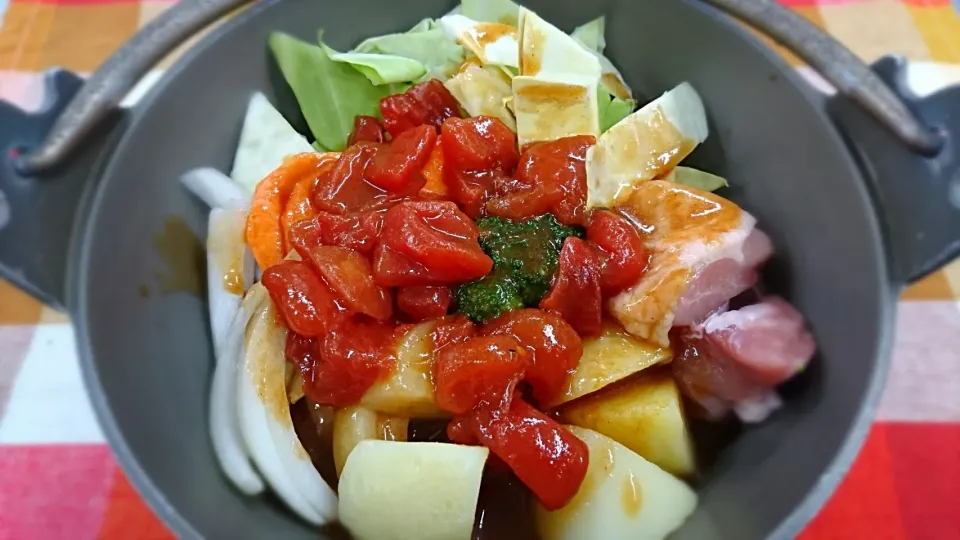 トマトカレー鍋|よっしー(=^ェ^=)さん