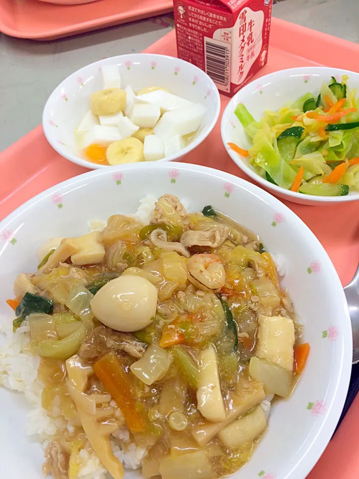 #学校給食 #中華丼|Namiさん