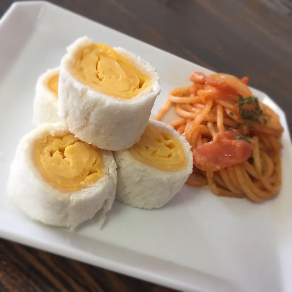 ぱあるさんの料理 衝撃ふわふわ😳厚焼き玉子のロールサンド❣️|いしくん。（たまご王子🥚🐣🐥🐔）さん